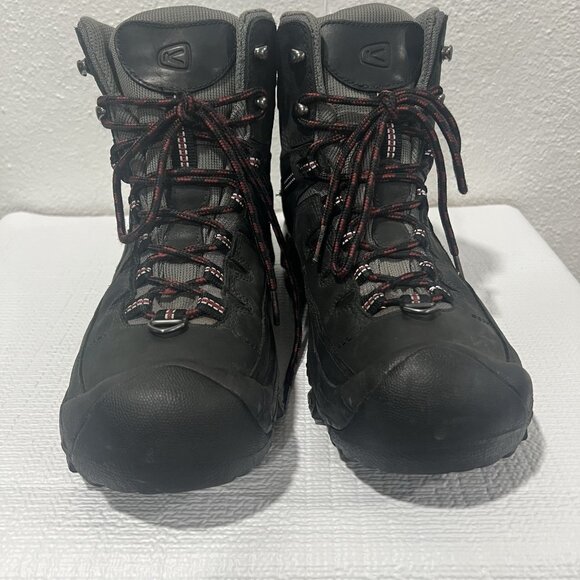 Keen Boots Women Size‎ 8 Shoes Basin Ridge Mid Black Leather Dry Waterproof